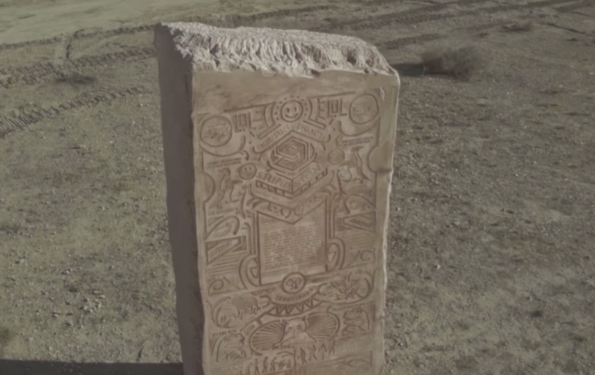 Самые смешные мемы человечества нанесли на 24-тонную каменную плиту. Фото 9GAG TV, Скриншот Youtube