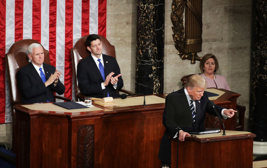Выступление Дональда Трампа перед Конгрессом. Фото Getty