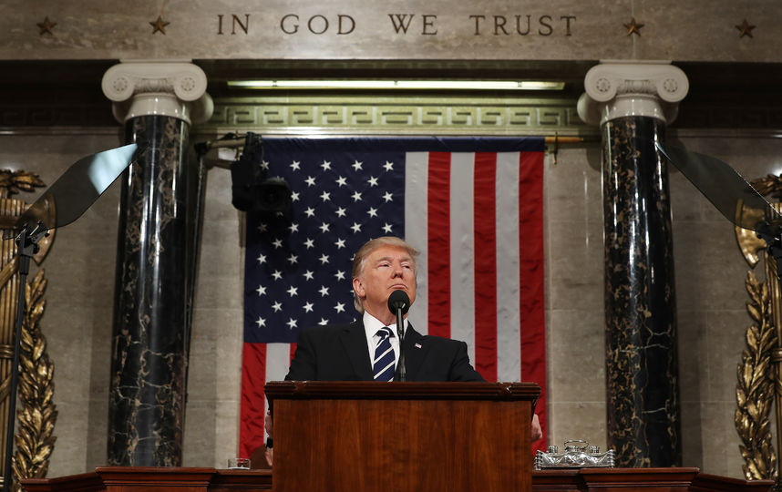 Выступление Дональда Трампа перед Конгрессом. Фото Getty