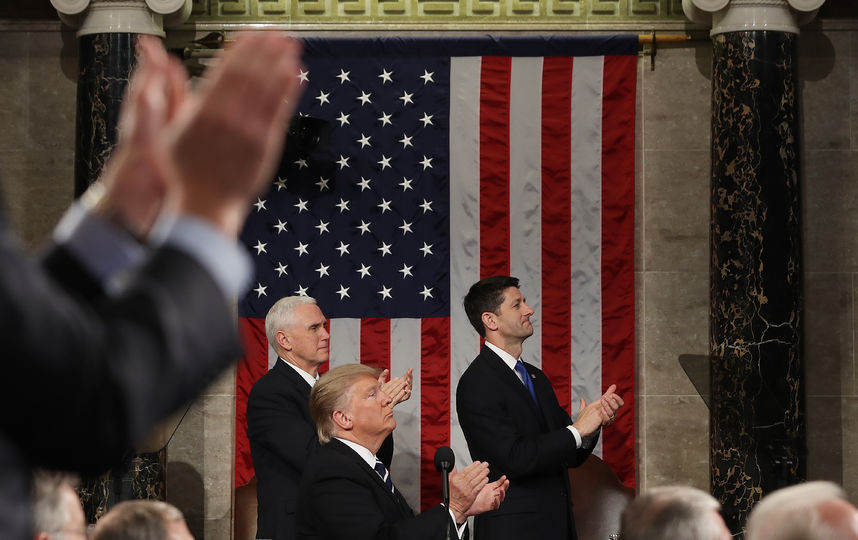 Выступление Дональда Трампа перед Конгрессом. Фото AFP
