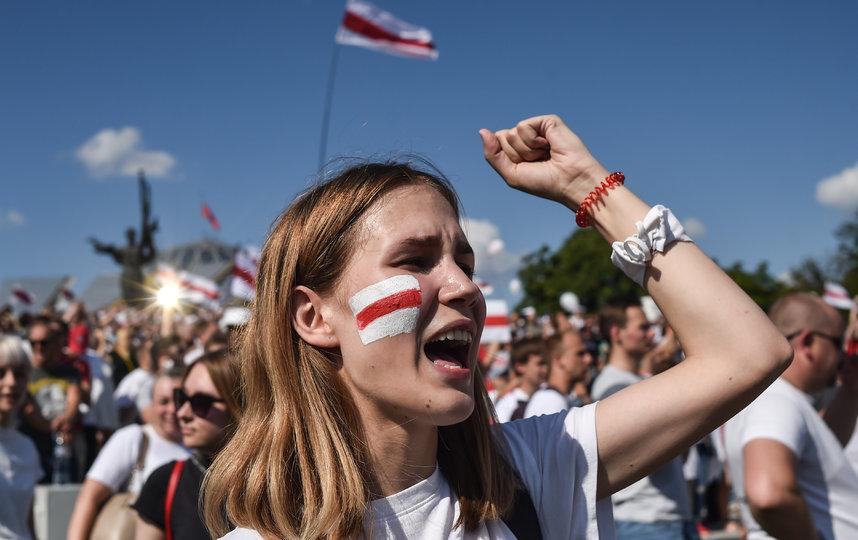 Оппозиционный митинг в Белоруссии. Фото AFP