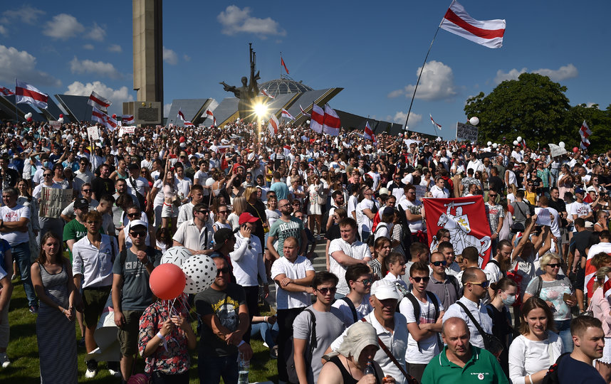 Оппозиционный митинг в Белоруссии. Фото AFP