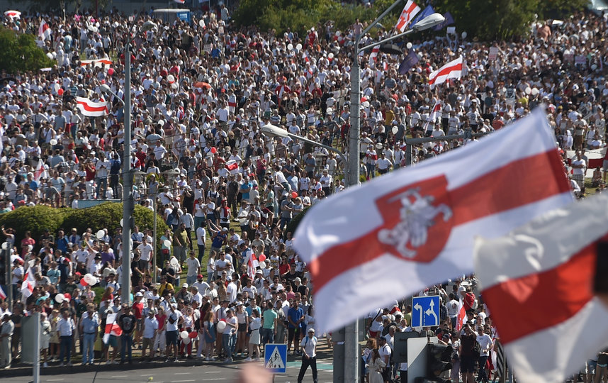 Оппозиционный митинг в Белоруссии. Фото AFP