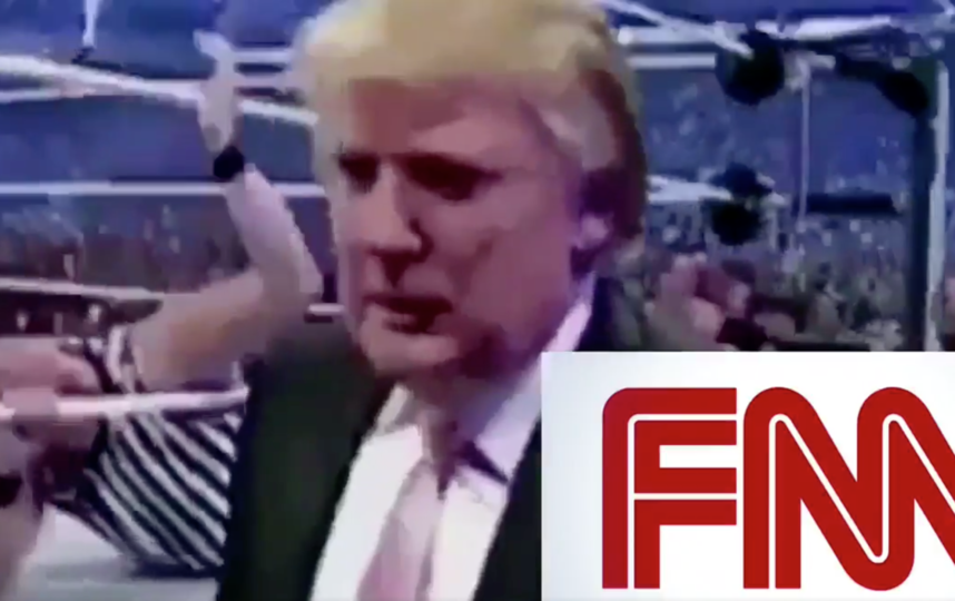 Трамп "избивает" CNN. Фото Twitter @realDonaldTrump