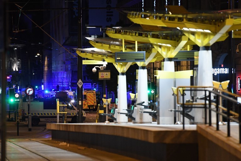 Кадры с места теракта в Манчестере. Фото AFP