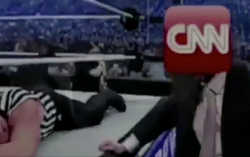 Трамп "избивает" CNN. Фото Twitter @realDonaldTrump