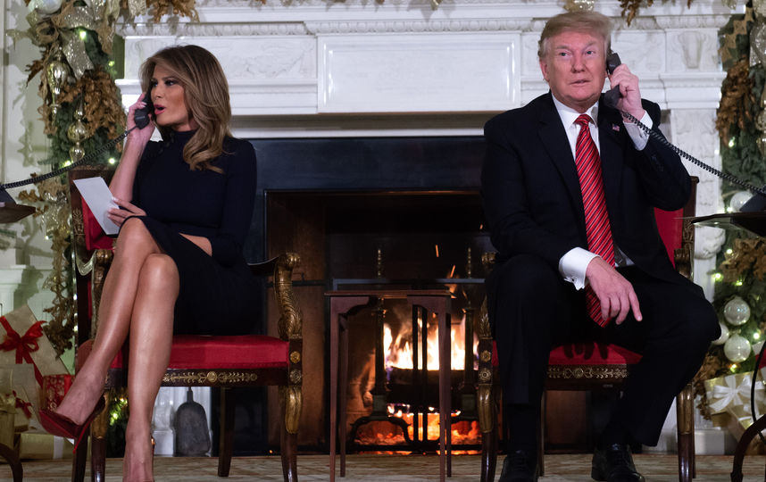 Президент США Дональд Трамп с женой Меланией. Фото AFP