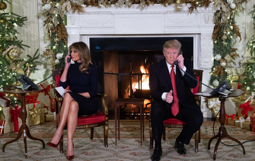 Президент США Дональд Трамп с женой Меланией. Фото AFP