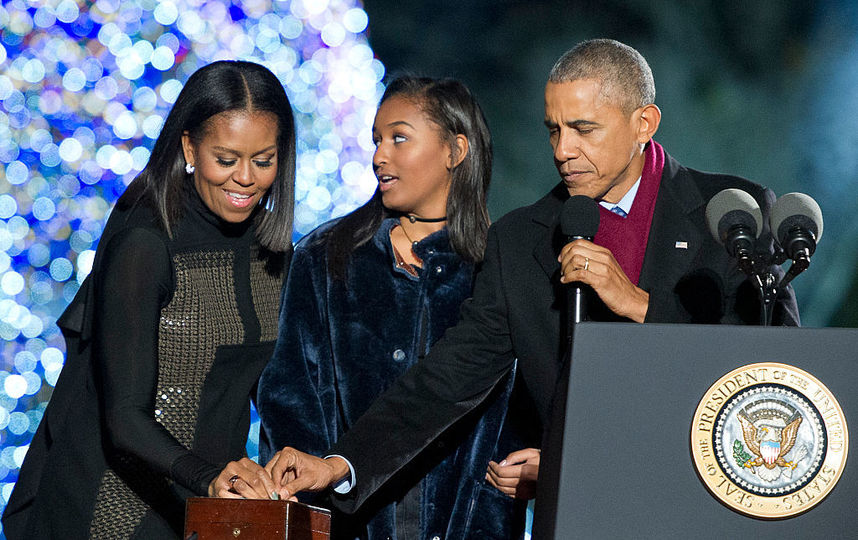 Наташа Обама с родителями. Фото Getty