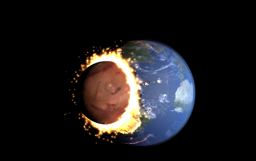 Учёные назвали дату столкновения Земли с Марсом