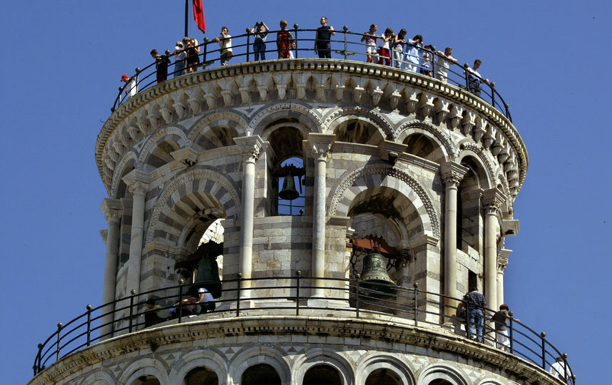 Смотровая площадка на вершине Пизанской башни. Фото Getty