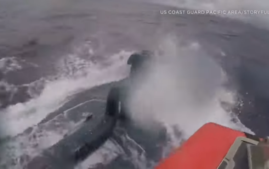 Береговая охрана США перехватила подлодку с наркотиками. Фото Скриншот Youtube