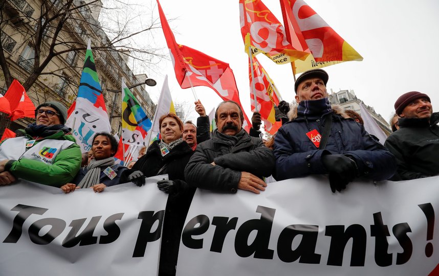 Во Франции началась общенациональная забастовка. Фото AFP