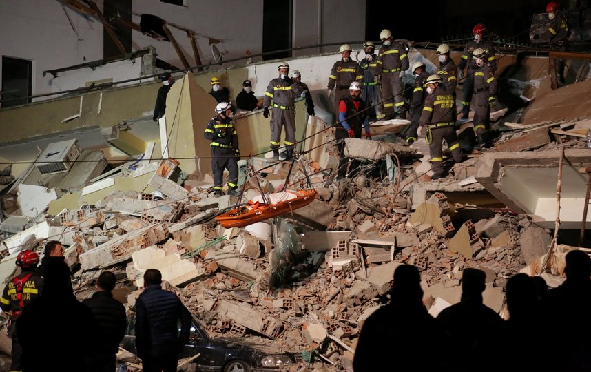 Последствия землетрясения в Албании. Фото AFP