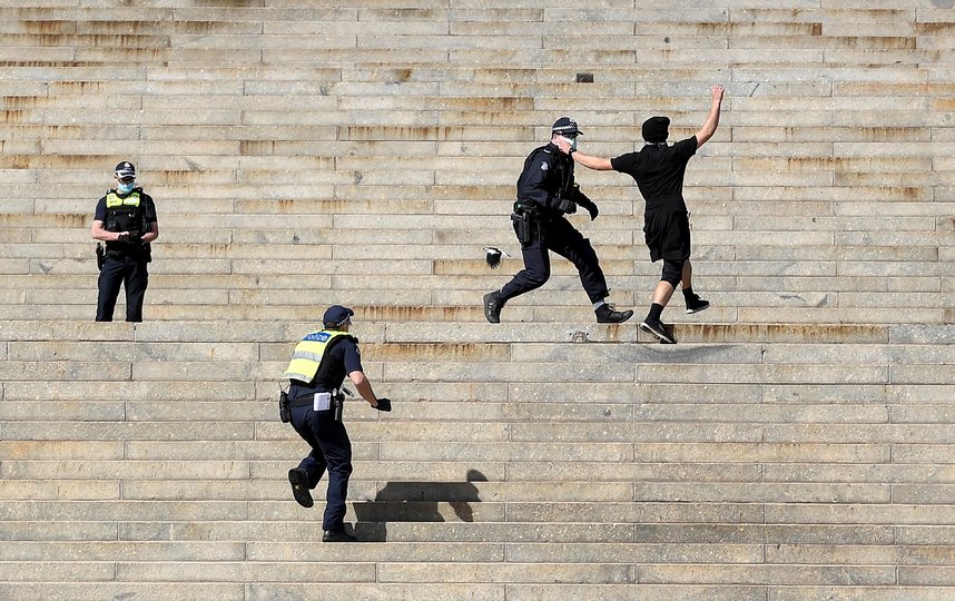 Несколько участников протестной акции были арестованы. Фото AFP