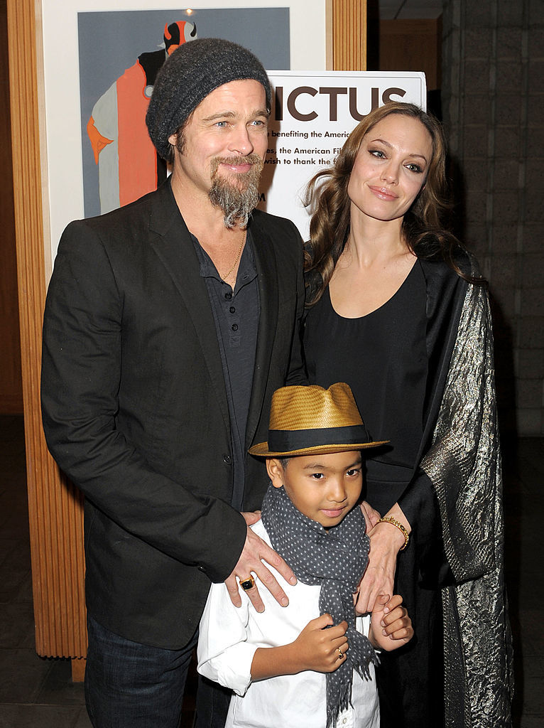 Мэддокс Джоли-Питт, Анджелина Джоли и Брэд Питт. Фото Getty