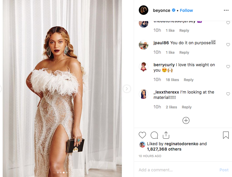 Бейонсе. Фото скриншот @beyonce