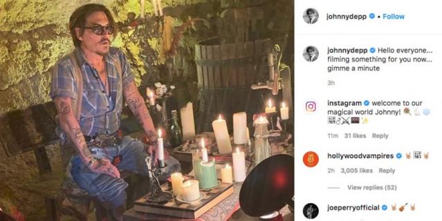 Джонни Депп завёл личную страничку в Instagram и опубликовал первое фото.