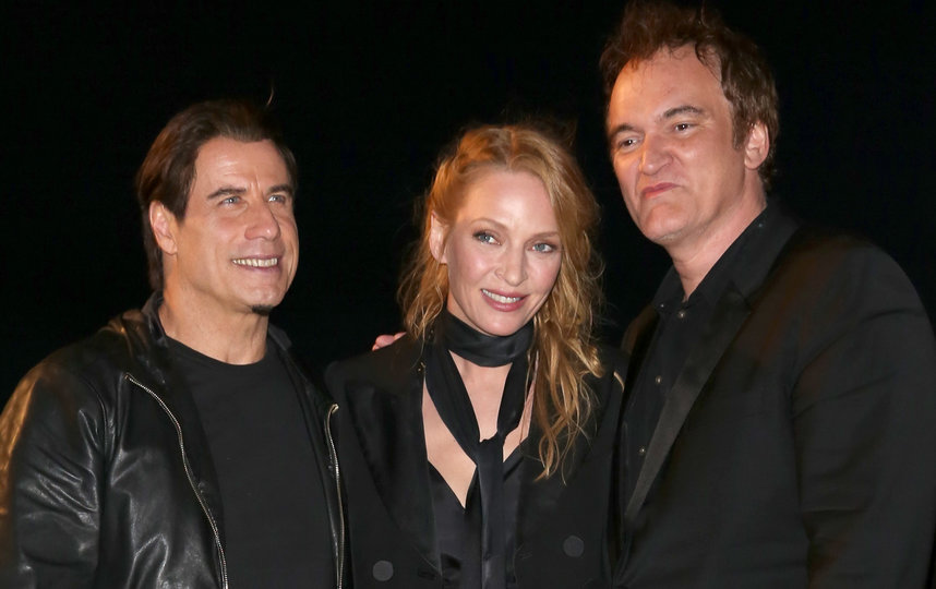 Ума с Квентином Тарантино и партнёром по "Криминальному чтиву" Джоном Траволтой. Фото Getty