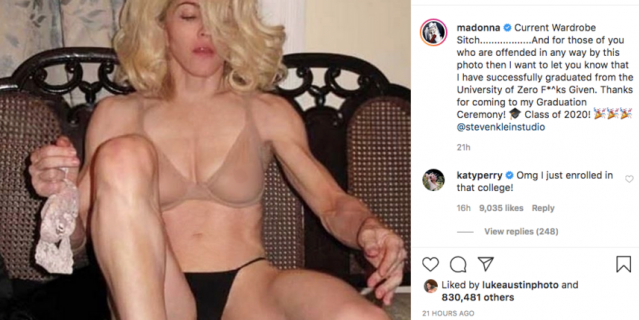 Мадонна вновь шокировала поклонников новым провокационным снимком в Instagram.