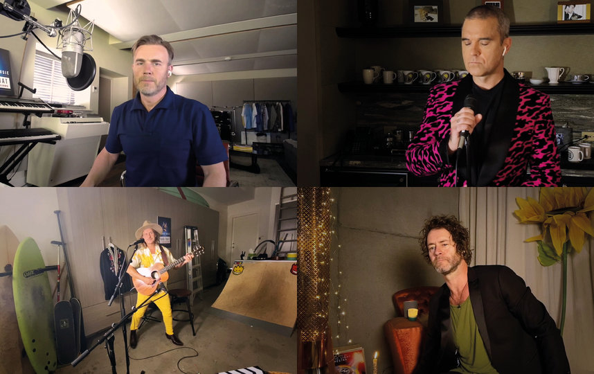 Робби Уильямс воссоединится с группой Take That, чтобы дать онлайн-концерт. Фото Getty