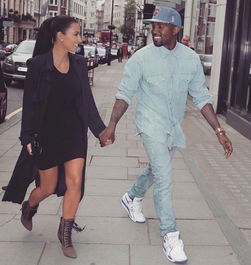 Ким Кардашьян с мужем. Фото www.instagram.com/kimkardashian