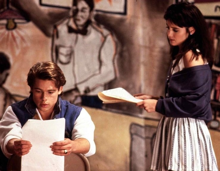 Брэд Питт и Джилл Шолен. Фото Кадр из фильма "Сокращая класс".