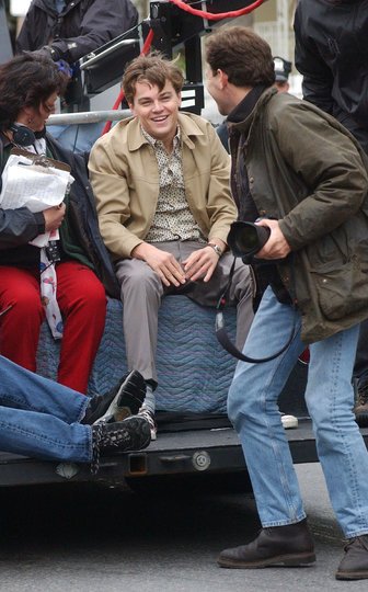 На съёмках фильма "Поймай меня, если сможешь". Фото Getty