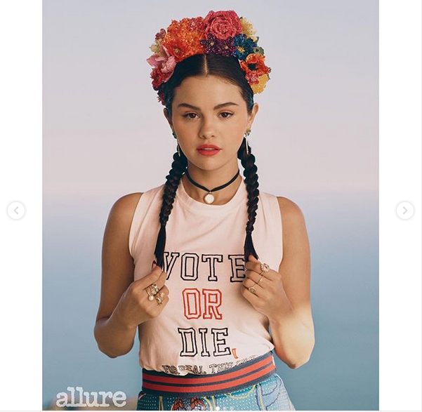 Селена Гомес снялась в фотосессии для Allure. Фото скриншот: instagram.com/selenagomez/