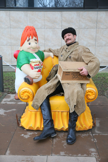 Почтальон Печкин (Дмитрий Сидоркевич) в студии «Союзмультфильм». Фото Василий Кузьмичёнок