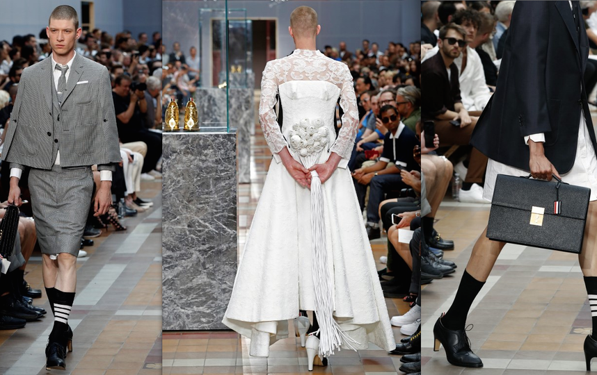 Показ Тома Брауна на Неделе моды в Париже. Фото AFP