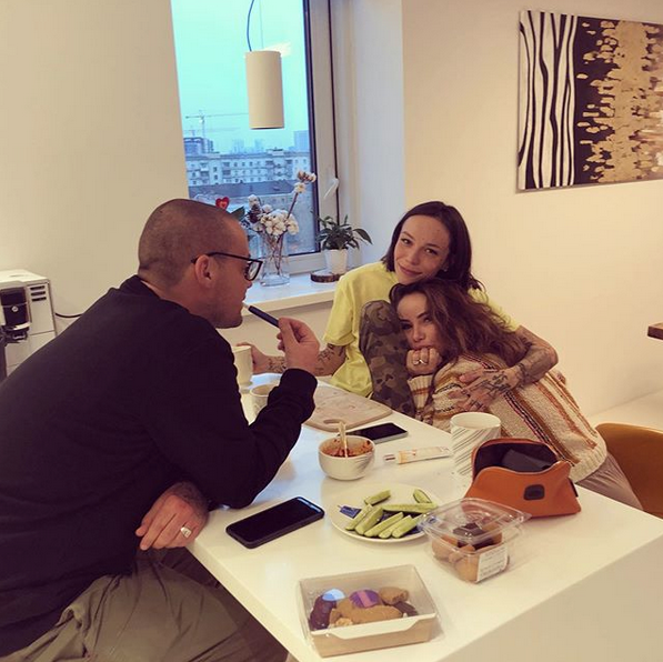 Гуф, Айза и Леся. Фото скриншот: instagram.com/saint_luc1fer/