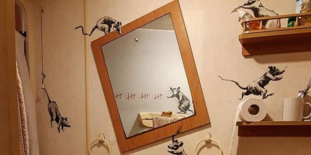 Работа Бэнкси на самоизоляции.