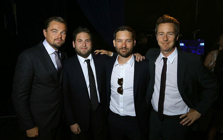 Эдвард Нортон, Леонардо Ди Каприо, Джона Хилл и Тоби Магуайр. Фото Getty