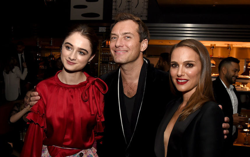 Рэффи Кэссиди, Джуд Лоу и Натали Портман на премьере фильма "Голос люкс" в Лос-Анджелесе. Фото Getty