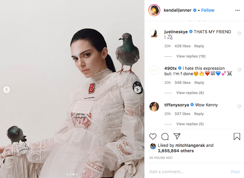 Кендалл Дженнер поделилась фотографиями со своими подписчиками в Instagram. Фото скриншот Instagram @kendalljenner