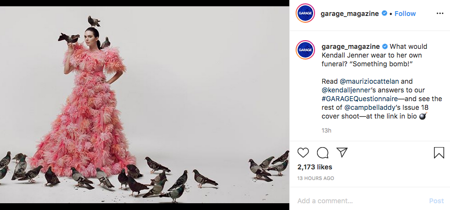 Кендалл Дженнер приняла участие в провокационной фотосессии. Фото скриншот instagram @garage_magazine | Campbell Addy