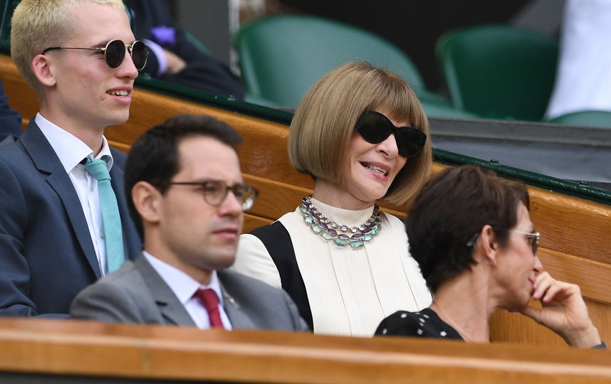 Анна Винтур на Уимблдонском турнире. Фото AFP