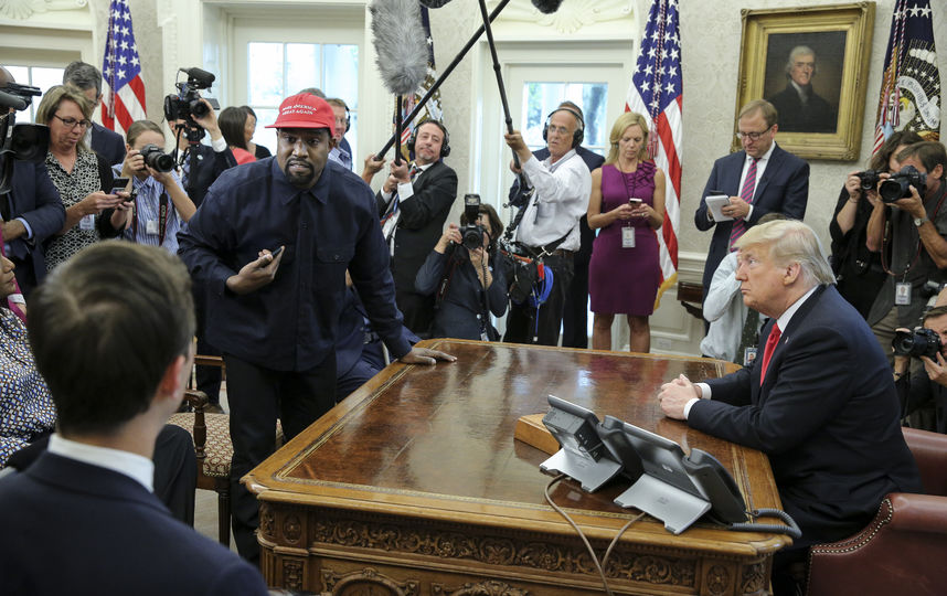 Встреча Канье Уэста и Дональда Трампа. Фото Getty
