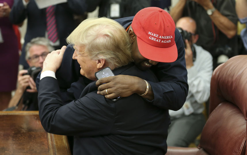 Встреча Канье Уэста и Дональда Трампа. Фото Getty