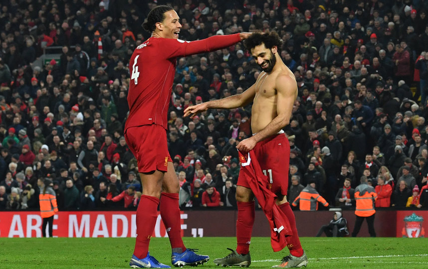Победу в матче с "МЮ" "Ливерпулю" принесли голы Вирджила ван Дейка и Мохамеда Салаха. Фото AFP