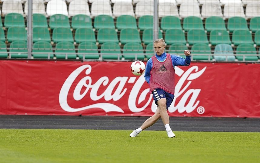 Тренировка сборной России перед матчем со сборной Чили. Фото РФС