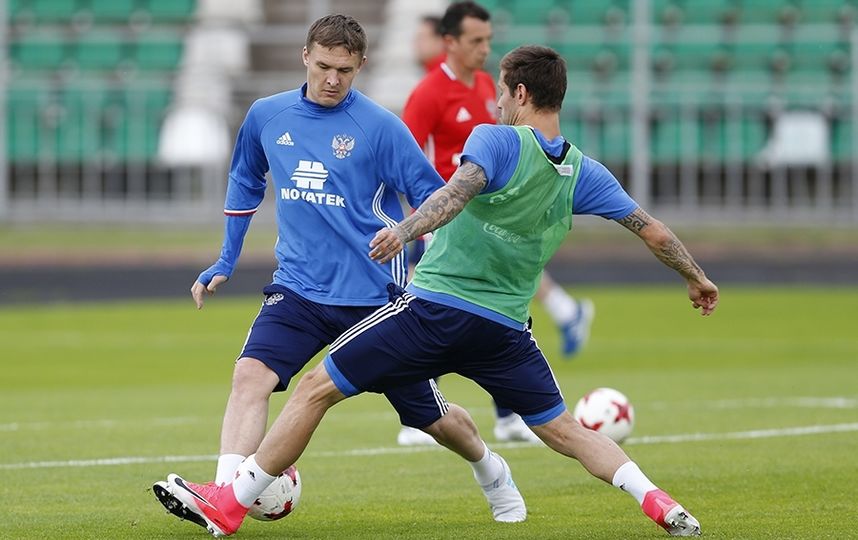 Тренировка сборной России перед матчем со сборной Чили. Фото РФС