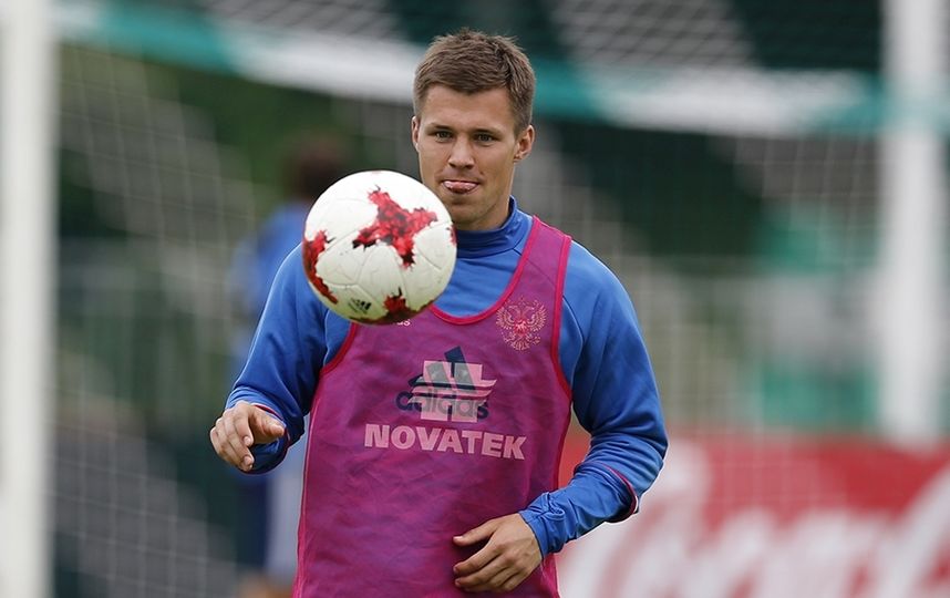 Тренировка сборной России перед матчем со сборной Чили. Фото РФС