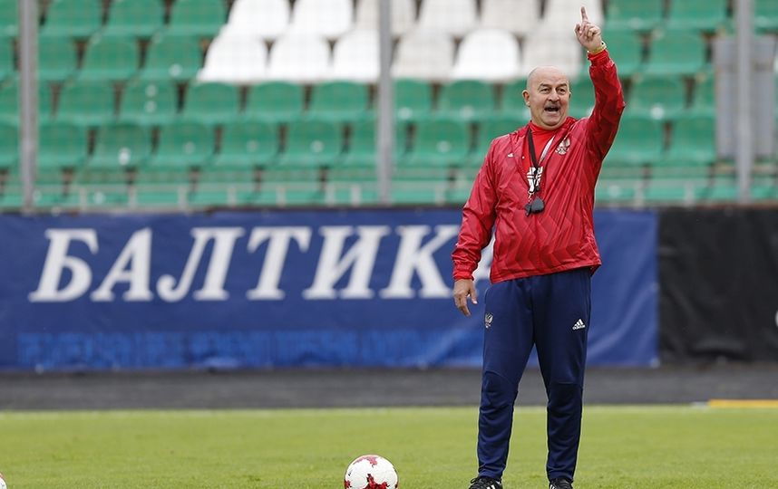 Тренировка сборной России перед матчем со сборной Чили. Фото РФС