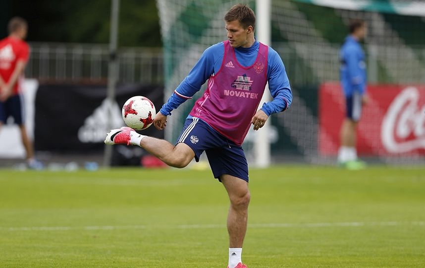 Тренировка сборной России перед матчем со сборной Чили. Фото РФС