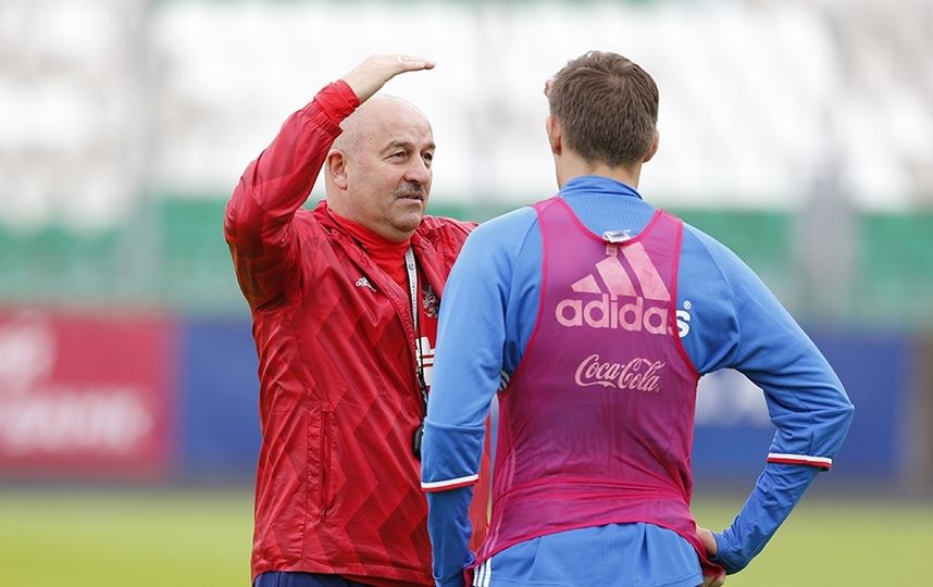 Тренировка сборной России перед матчем со сборной Чили. Фото РФС