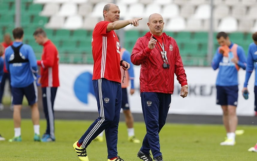 Тренировка сборной России перед матчем со сборной Чили. Фото РФС