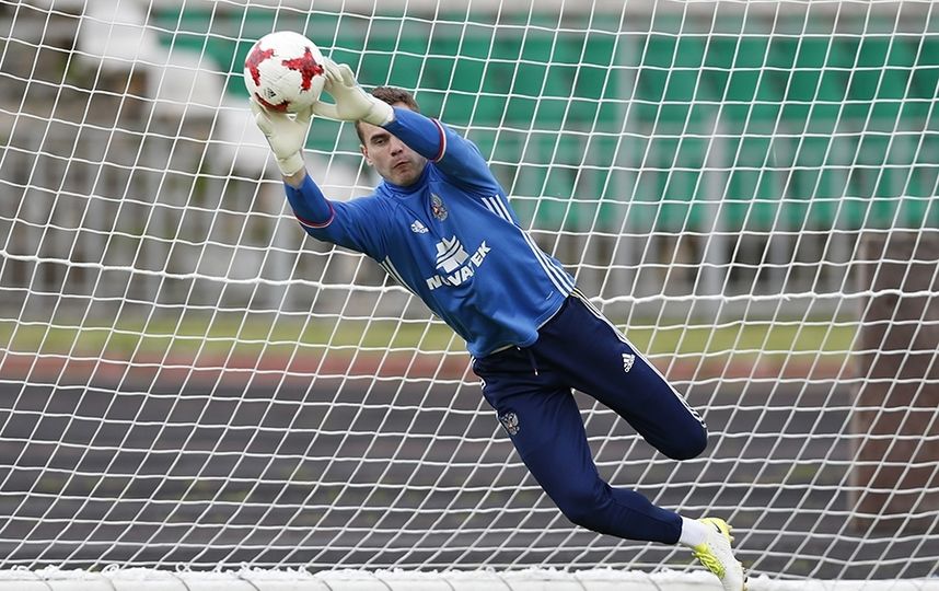 Тренировка сборной России перед матчем со сборной Чили. Фото РФС