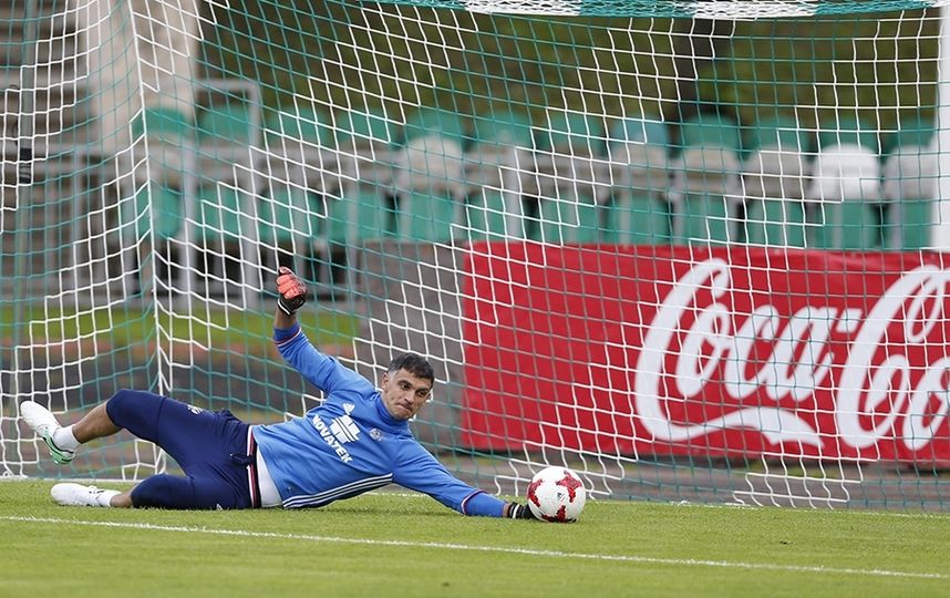 Тренировка сборной России перед матчем со сборной Чили. Фото РФС